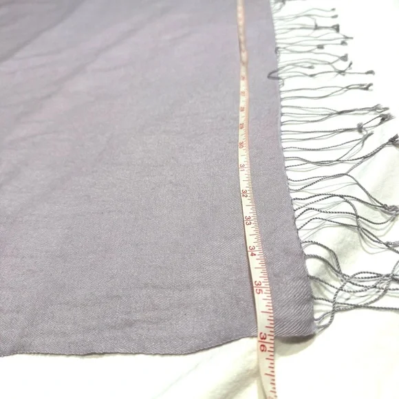 82”*36” Classic PASHMINA Cashmere Silk Lavender Fringe Shawn Fringed Scarf Soft - Picture 8 of 8